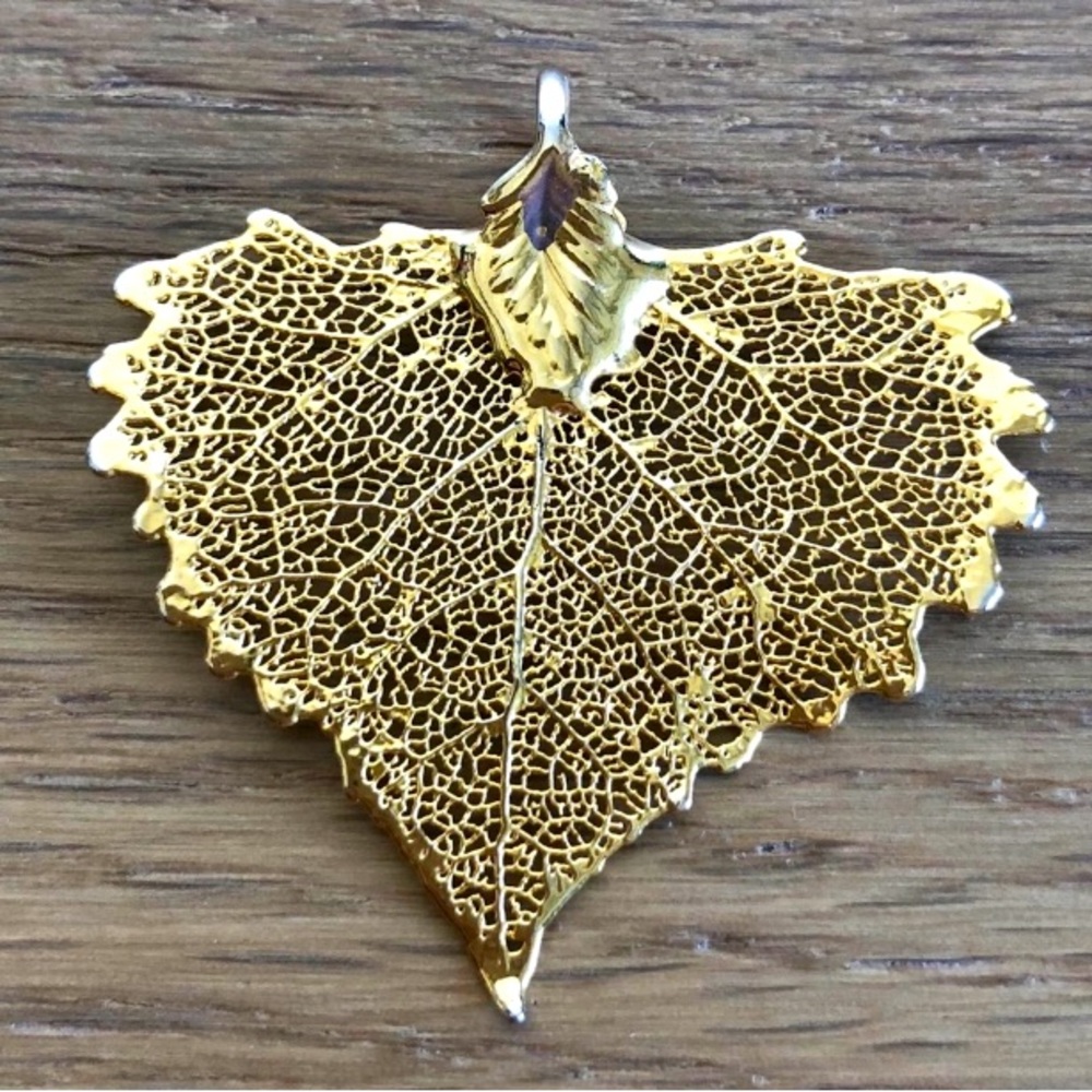 Gold Leaf Pendant NWOB Firm Price